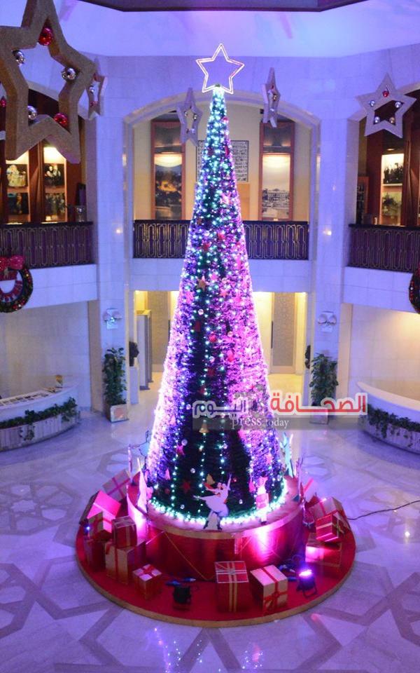 بالصور .. أطول شجرة عيد ميلاد فى بهو دار الأوبرا المصرية