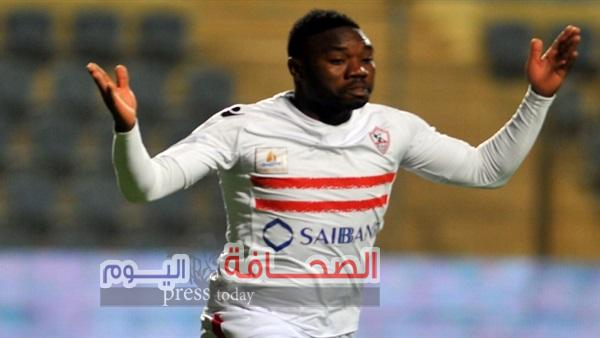 “أشيمبونج”يحتفل مع مشجى الزمالك من ذوى الإحتياجات الخاصة بهدفه الثانى